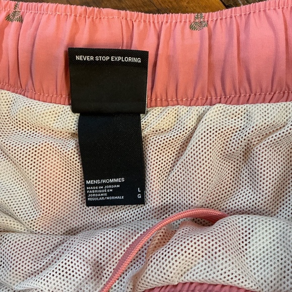 The North Face Pink Printed Pull-On Shorts Men’s Large Lightweight Activewear - Picture 7 of 10